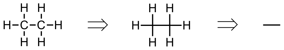 Hydrogens implied in a bond-line structure