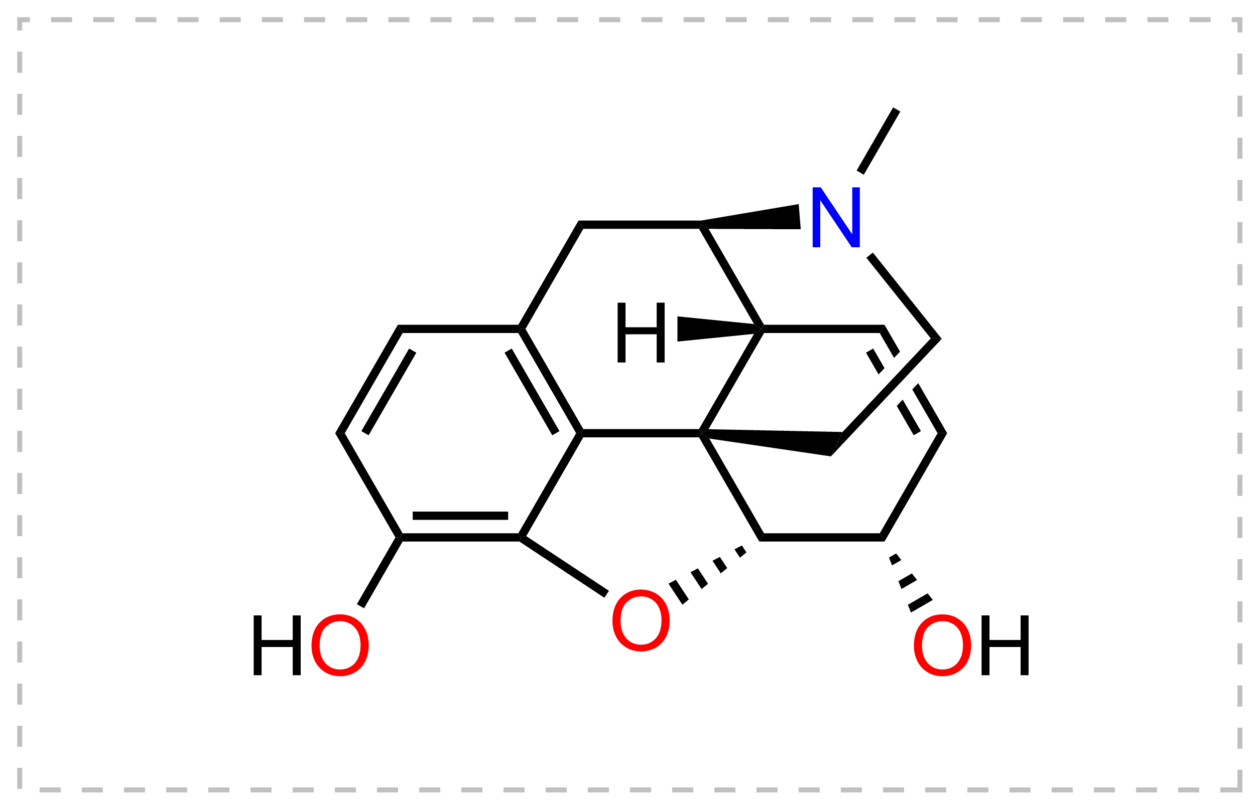 Bond-line structure of morphine